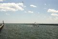 Free Rescue Boat Pulls Into Harbor Royalty Free Stock Images - 1002029