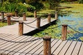 Free Dock On Pond Stock Image - 10027741