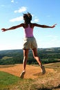 Free Jump Into The Country Royalty Free Stock Photo - 1050515