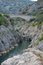 Free Bridge Over Canyon River Royalty Free Stock Image - 1068476