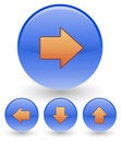 Free Blue Glossy Arrow Royalty Free Stock Images - 10630899