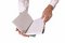 Free Hands Of Businessman With Dairy At Office Isolate Stock Images - 10645894
