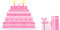 Free Pink Birthday/wedding Cake Royalty Free Stock Photos - 10682128