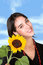 Free Beautiful Girl With Sunflower Royalty Free Stock Photography - 1071507