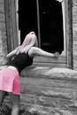 Free Punk Girl At Old Church Window Royalty Free Stock Photography - 1098447
