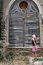 Free Punk Girl Looking At Old Church Royalty Free Stock Photo - 1098475