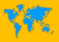 Free World Map Aqua Royalty Free Stock Photography - 1108447