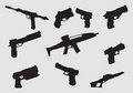 Free Vector Collection Of Weapon Silhouettes Royalty Free Stock Photo - 11020855