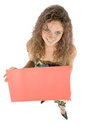 Free Woman With Message Board Stock Photography - 1115912