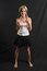Free Full Body Shot Of Attractive Young Woman On Black Background Stock Photo - 1115390