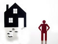 Free Home Building Sign And One People Sign Stock Photography - 1184162