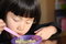 Free Asian Girl Eating Noodles Stock Image - 12218191