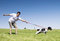 Free Man Playing With His Dog Stock Photos - 12239753