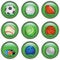 Free Green Sport Buttons Stock Photography - 12271152