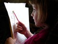 Free Little Girl Doing Homework Stock Photography - 1232602