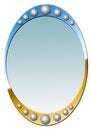 Free Oval Frame With Shiny Balls Stock Image - 1287811