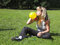 Free Girl Cheats Air-ball Stock Image - 1288931