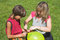 Free Boy And Girl Cheats Varicolored Air-ball Stock Photo - 1288970