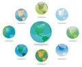 Free Earth Globes Set Royalty Free Stock Image - 12830906