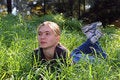 Free Girl Has A Rest In Grass Royalty Free Stock Photo - 1298295
