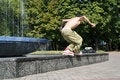 Free Rollerblader Doing A Trick Stock Image - 12953101