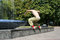 Free Aggressive Inline Rollerblader On A Ledge Stock Photo - 12953120