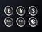 Free Financial 3d Metallic Icon Royalty Free Stock Photos - 12986268
