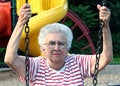 Free Swinging Grandmother 8 Royalty Free Stock Image - 1301776