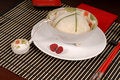 Free Bowl Of Rice With Chives In Antique Asian Bowl Stock Photo - 1302660