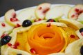 Free Fresh Juicy Fruit Salad On A Plate. Royalty Free Stock Image - 1303246