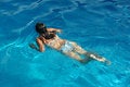 Free Girl Swimming In Pool Royalty Free Stock Images - 1320709