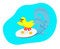 Free Surfing Duck Royalty Free Stock Photography - 1326947