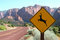 Free Deer Ahead Road Sign Stock Image - 1334601