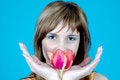 Free Smiling Behind A Tulip Stock Image - 1341481