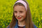Free Girl In Yellow Flowers Stock Photo - 1358220