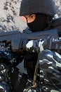 Free Soldier With A Rifle Royalty Free Stock Photos - 13597288