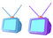 Free Modern CRT Television Set Stock Image - 1369121