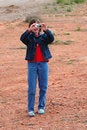 Free Girl Taking Pictures Stock Photography - 1389232
