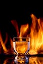 Free Glass Of Alcoholic Fire Water Royalty Free Stock Photos - 14098708