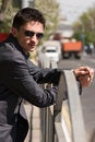 Free Young Adult European Man In Black Sunglasses Royalty Free Stock Image - 14167616