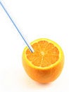 Free Orange Juice Drunk Directly From The Fruit Royalty Free Stock Photography - 1458817