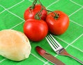 Free Red Tomatoes On Green Cloth Stock Photos - 1458863