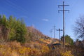 Free Power Lines In Rural Area Stock Images - 1459834