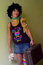 Free Cute Curly Disco Girl Stock Image - 1455671