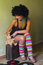 Free Cute Curly Disco Girl Stock Images - 1455684