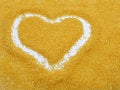 Free Heart Drawed On Bath Salt Stock Photography - 1465502