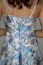 Free Blue Dress With The Floral Pattern Stock Photography - 1476122