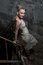 Free Attractive Girl In Dress Posing In The Slums Royalty Free Stock Photos - 14875798