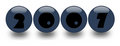 Free Shiny Blue New Years 2007 Balls Royalty Free Stock Image - 1508736