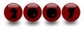 Free Shiny Red New Years 2007 Balls Royalty Free Stock Photos - 1508738